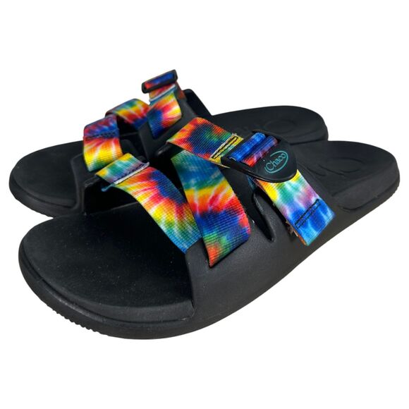 Chaco Chillos Slide Dark Tie Dye Sandals Women's Size 8 - Picture 1 of 7